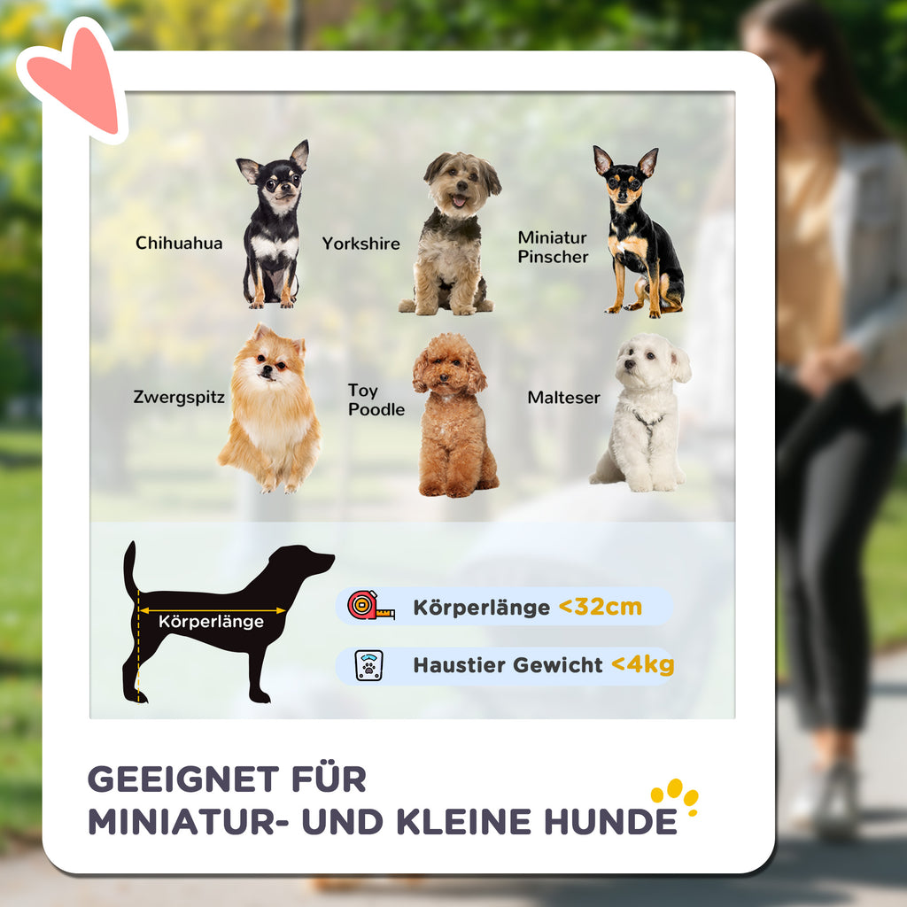 PawHut Hundebuggy Hundewagen bis 4 kg Klappbar Netzfenster Bodenkorb Becherhalter abnehmbares Dach blau 67 x 45 x 96 cm