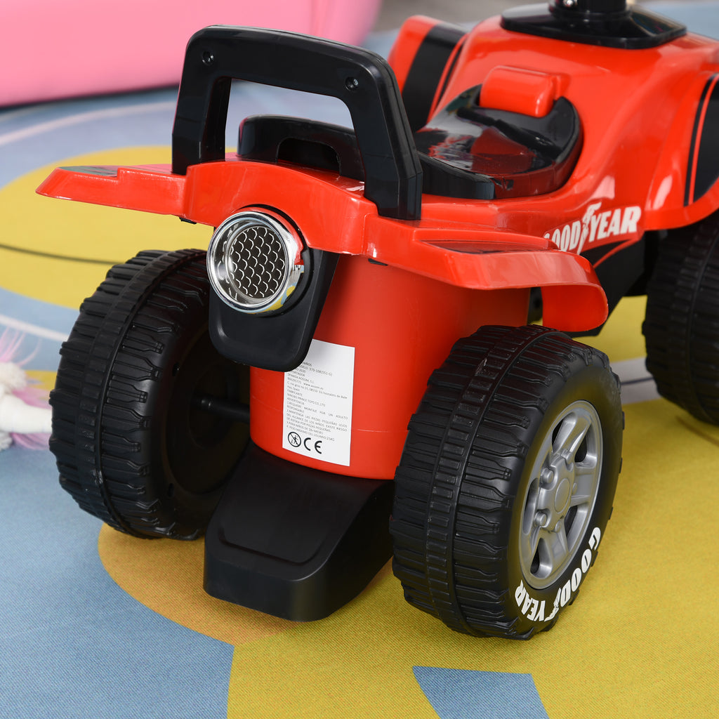 HOMCOM Rutscher Kinder Rutscherauto Kinderauto Kinderfahrzeug Licht Hupe Kunststoff Stahl Rot 60 x 31 x 42 cm