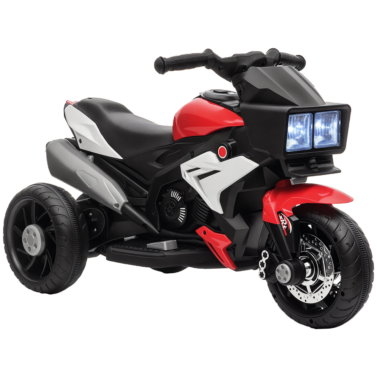 HOMCOM Elektro-Kindermotorrad für Kinder 37-95 Monate Rot+Weiß