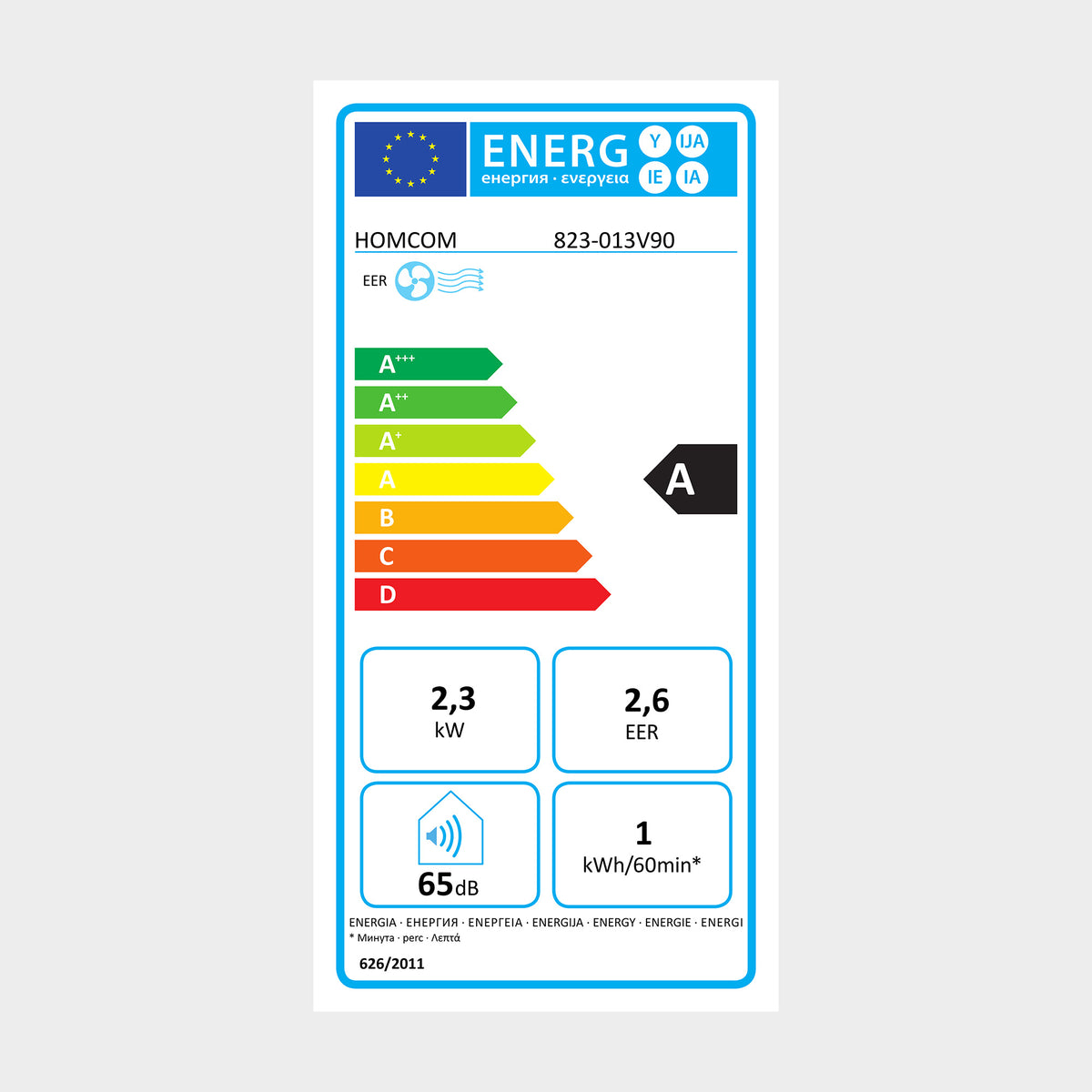 HOMCOM Mobile Klimaanlage 8000BTU 2,3KW 4-in-1 Klimagerät mit Abluftschlauch, Kühlen, Lüften, Entfeuchten und Schlafen, 24h Timer mit Fernbedienung Nutzungsraum 13-18㎡ ABS Weiß+Grau