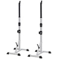 HOMCOM 2er Set Hantelständer 3 Ebenen Höhenverstellbar Hantelablage aus Stahl bis 200 kg belastbar Silber+Schwarz
