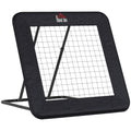 HOMCOM Rebounder für Fußball, Prellwand mit Schutzkante Heringen, verstellbar in 5 Stufen, tragbares Rebound, Fußballtor für Jugendliche, Rückprallwand für Handball Training 128x118x120cm, Schwarz