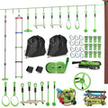 AIYAPLAY Kletterseil-Set, Seil-Kit für Kinder, verschiedene Kletter- und Rutschmöglichkeiten, Tragetasche, Grün