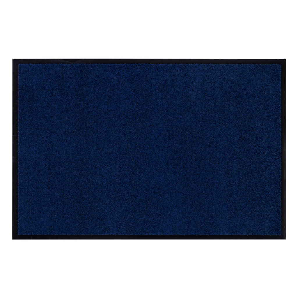Homcom Fußmatte waschbar Gummiumrandung Dunkelblau 150 x 90 x 0,5 cm