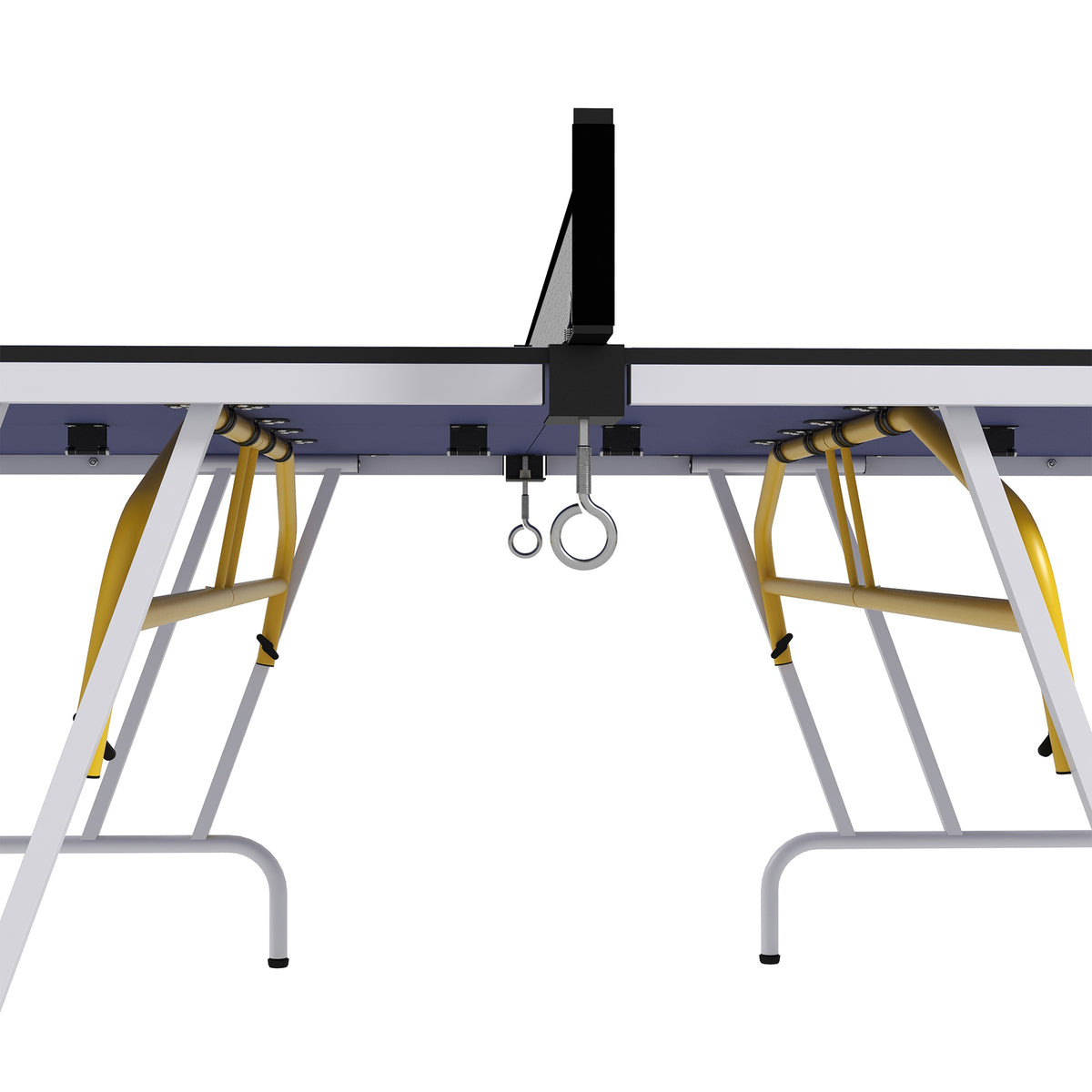 SPORTNOW Tischtennisplatte, klappbar, inkl. 2 Schläger, 3 Bälle, Netz, In- & Outdoor, Metallgestell, 274x152x76cm, Blau