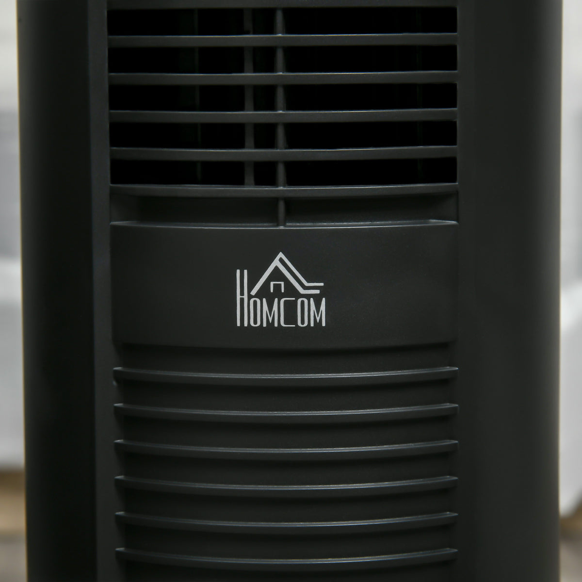 HOMCOM Leiser Säulenventilator mit 70° Oszillation, 12-Stunden-Timer, 4 Modi, 3 Geschwindigkeiten, 45W, 31,5 x 31,5 x 96 cm Schwarz