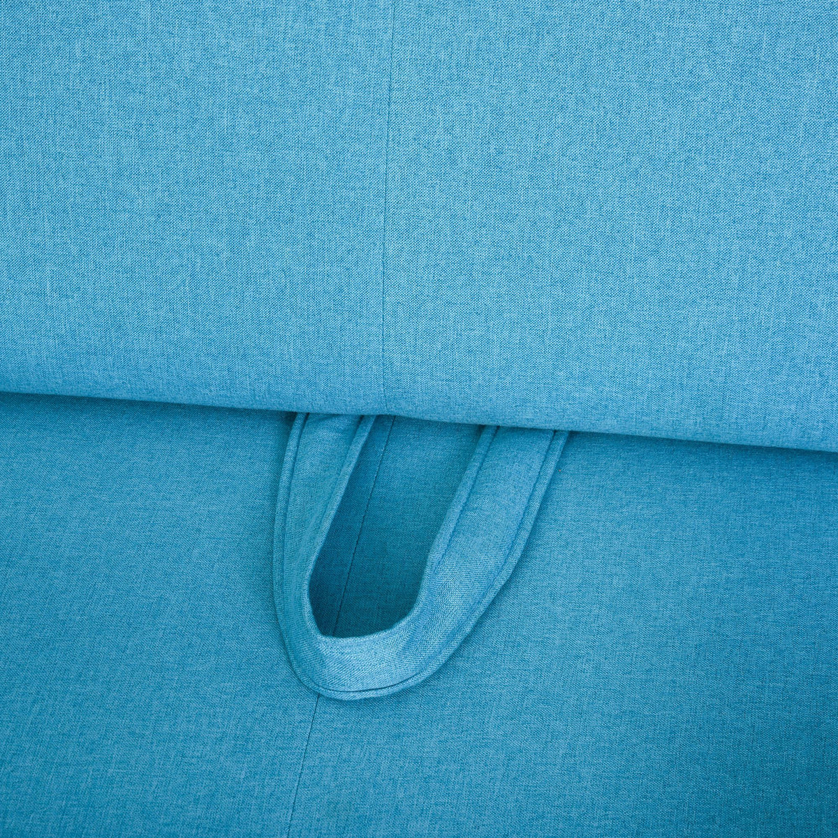 HOMCOM Schlafsofa, 2er-Sofa, mit verstecktem Stauraum, Polyester, Hellblau, 152 x 101 x 81cm