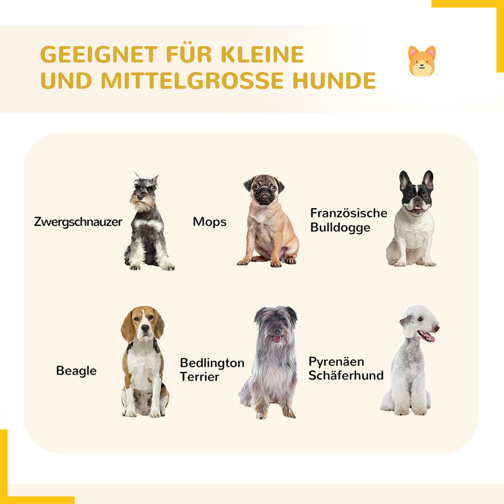 PawHut Welpenauslauf, modulares Design, 16 Elemente, 2 Türen, wetterfest, Stahl, 3,2 x 3,2 x 1 m, grau