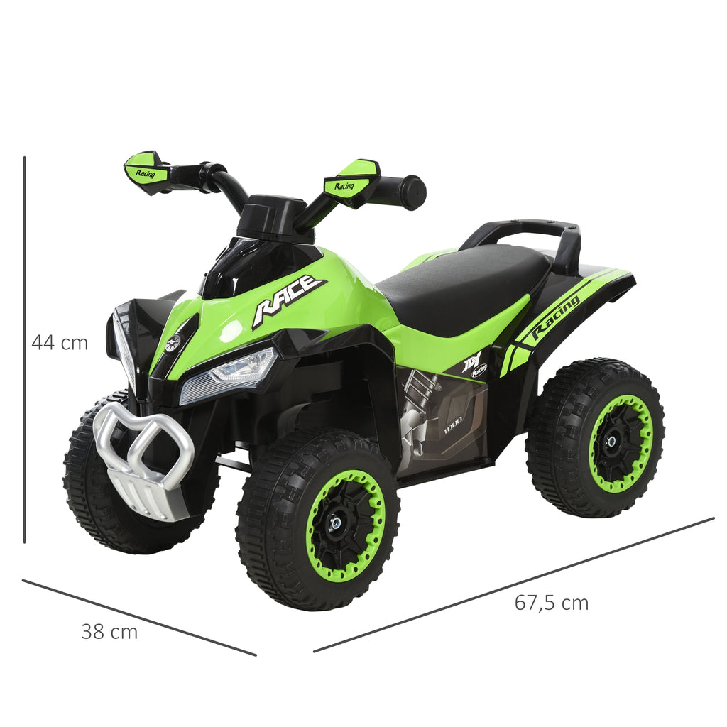 HOMCOM Kinder Rutschauto Tretauto mit Füßen rutschen Kinderauto Kinderfahrzeug für 18-36 Monate Licht Musik Kunststoff Stahl Grün 67,5 x 38 x 44 cm