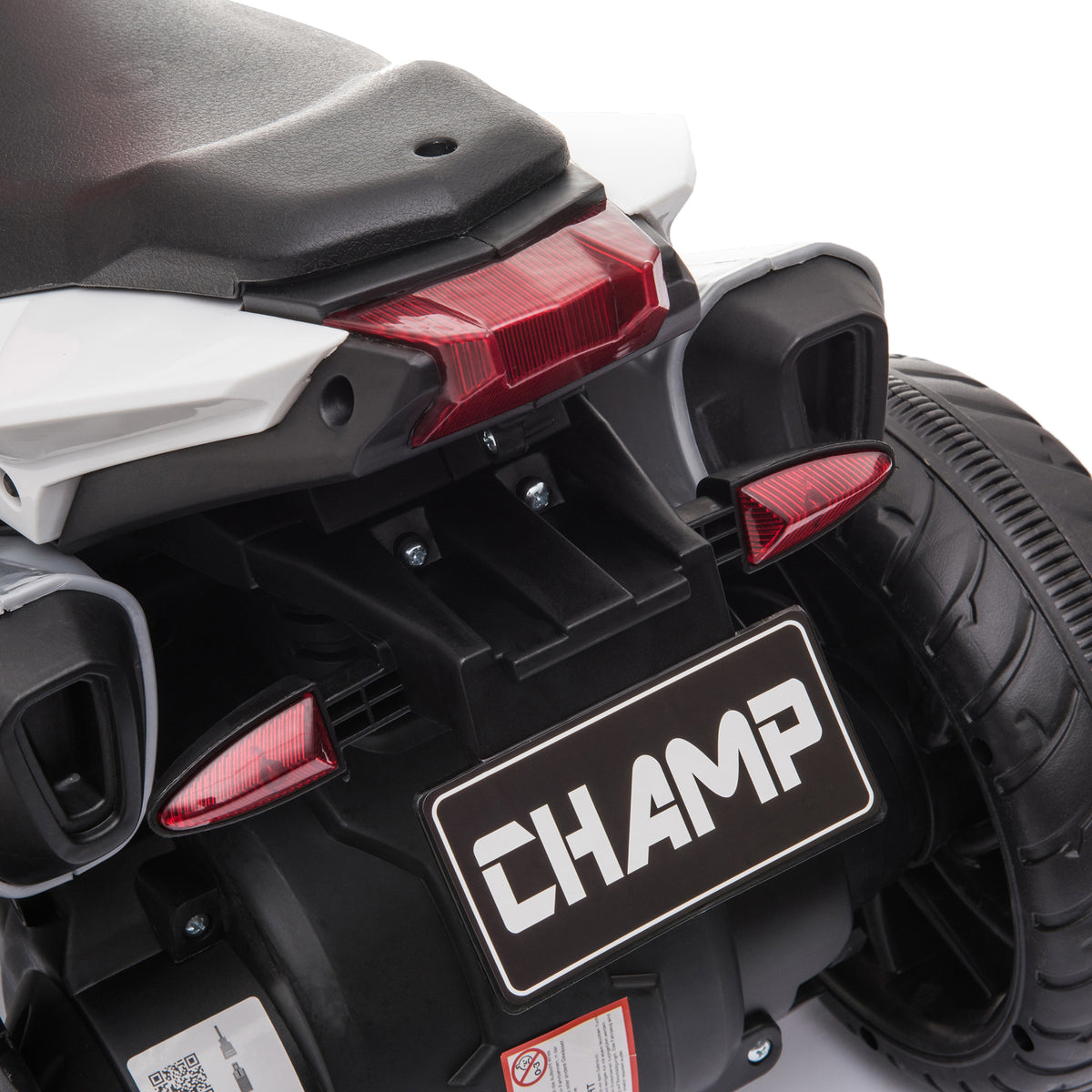 HOMCOM Elektro-Kindermotorrad für Kinder 37-95 Monate Rot+Weiß