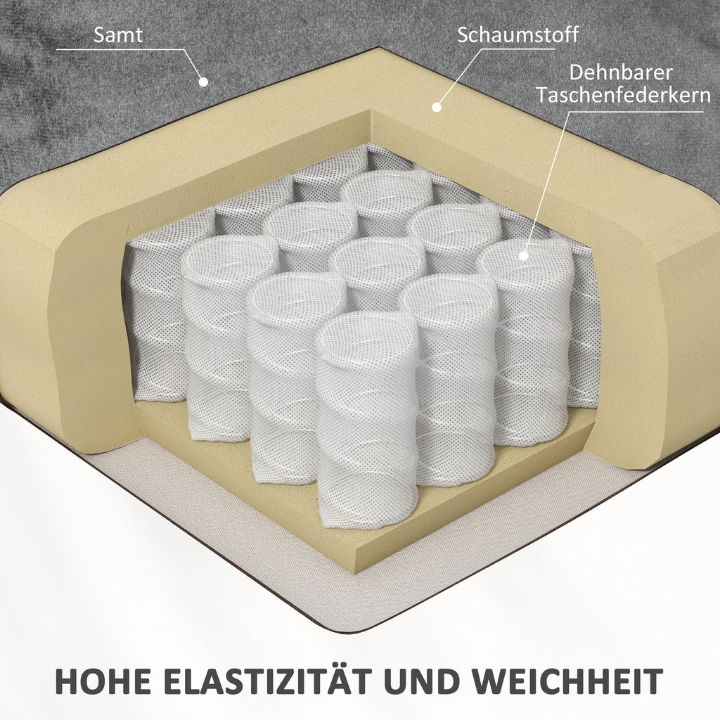 HOMCOM Aufstehsessel mit Massagefunktion und Lendenheizung, Recliner-Sessel mit Fernbedienungen und Seitentaschen, Grau