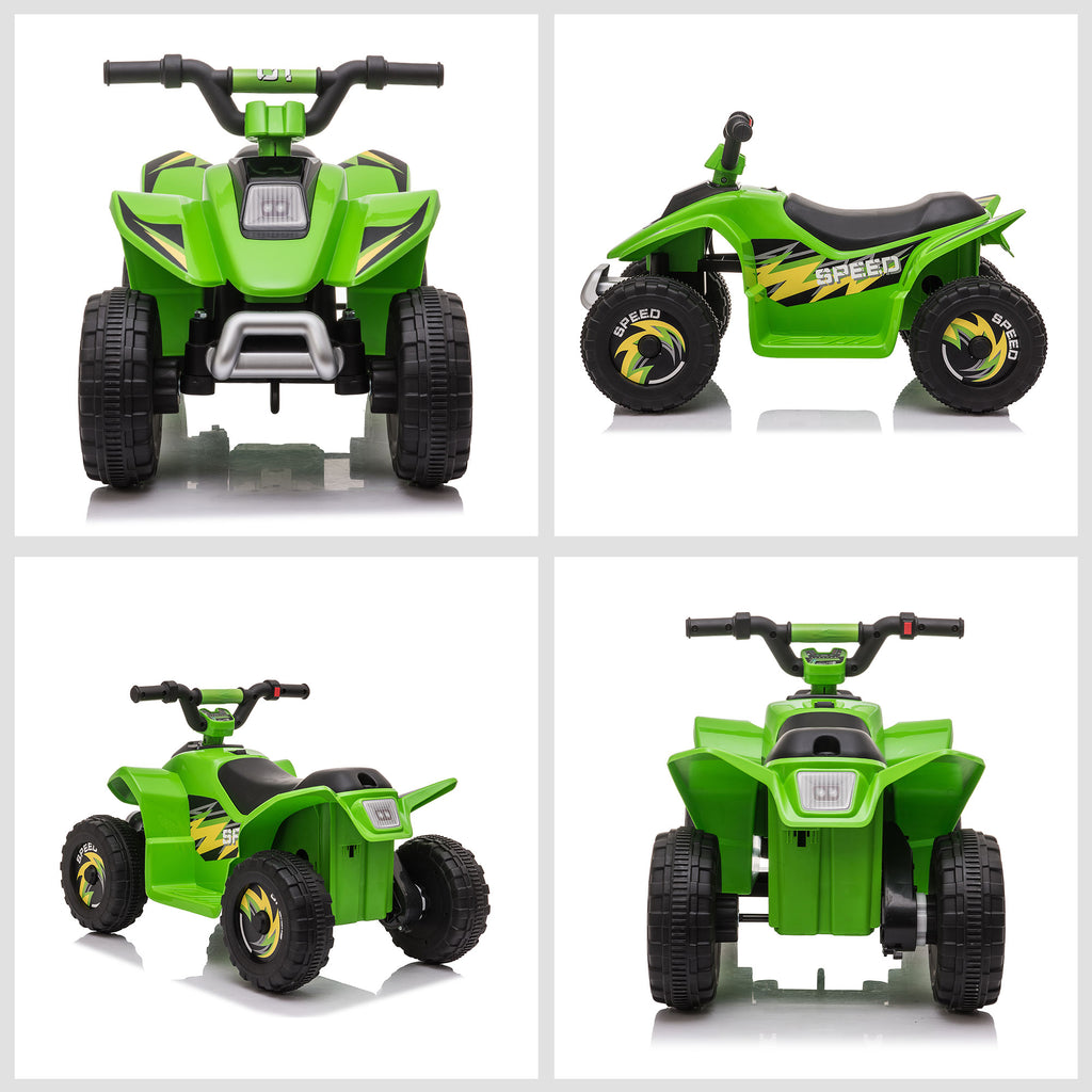 HOMCOM Quad elektrisch für Kinder 18-36 Monate Batterie 6V mit Vorwärts- und Rückwärtsgang 72 x 40 x 45,5 cm Grün