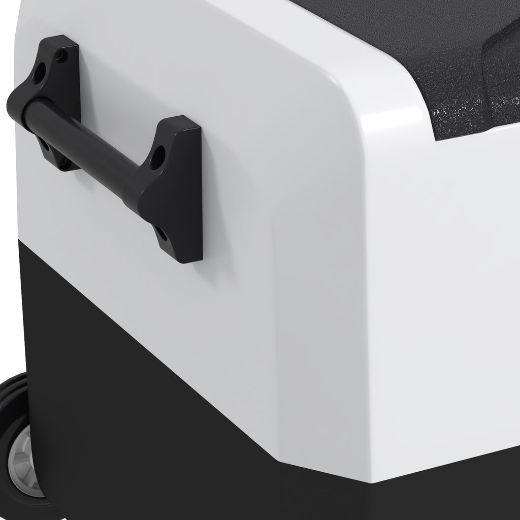 HOMCOM Tragbare elektrische Auto-Kühlbox mit 2 Fächern - 30,5 L Kapazität, LED-Licht, bis zu -20°C