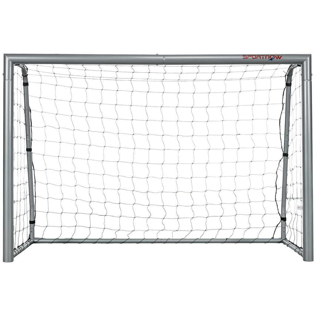 SPORTNOW Graues Fußballtor 180x120x60 cm mit Schrauben und Heringen, aus PE und Metall