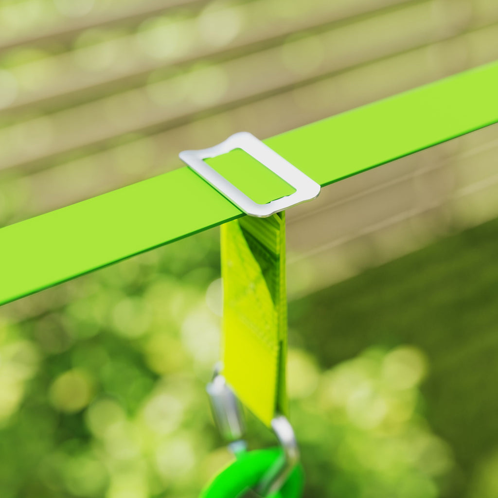 AIYAPLAY 3 Zipline-Kits, Kinder-Seilbahn-Set, bis zu 50 kg belastbar, Grün