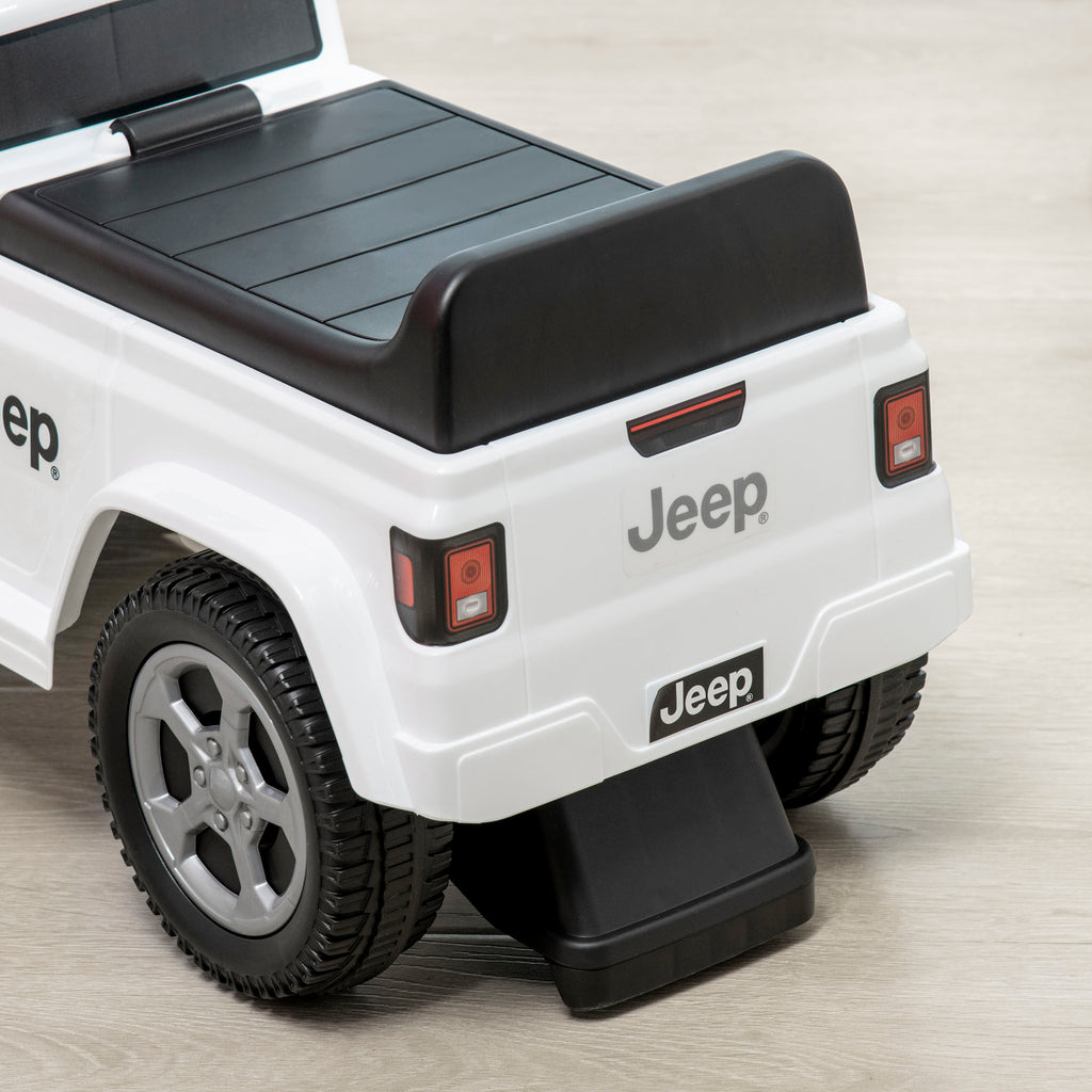 AIYAPLAY Porteur Laufwagen Kinder Jeep Lizenz 18-36 Monate Kofferraum - 63,5 x 29 x 42 cm weiß