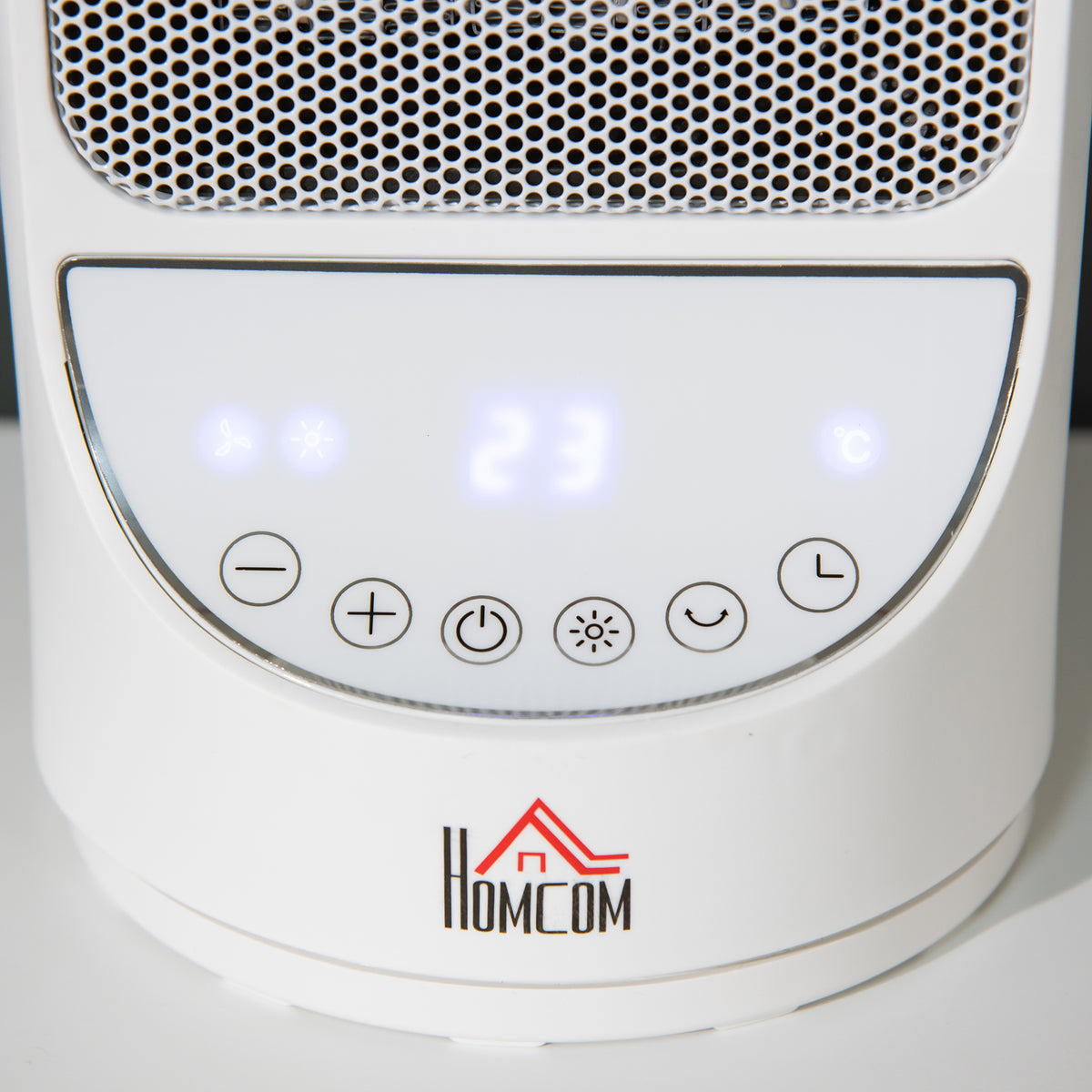 HOMCOM Heizgerät Heizlüfter 750W/1500W Keramik Elektroheizer mit 3 Stufen Warm 12-Stunden-Timer 45° Oszillation Heizer Heizung Wärme PBT Weiß