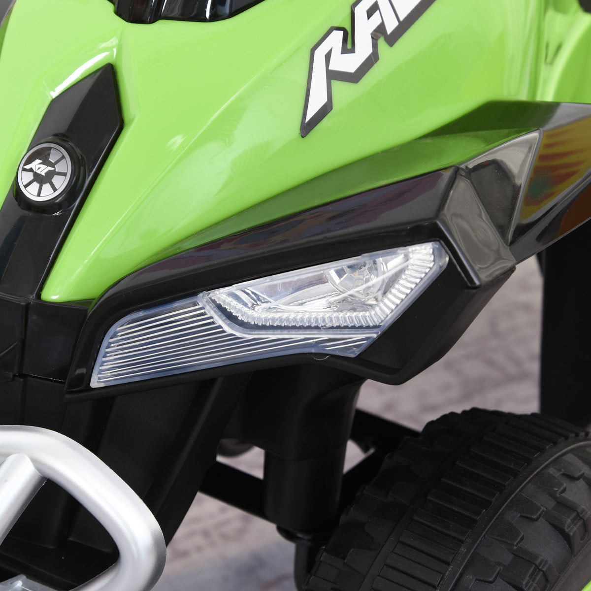 HOMCOM Kinder Rutschauto Tretauto mit Füßen rutschen Kinderauto Kinderfahrzeug für 18-36 Monate Licht Musik Kunststoff Stahl Grün 67,5 x 38 x 44 cm