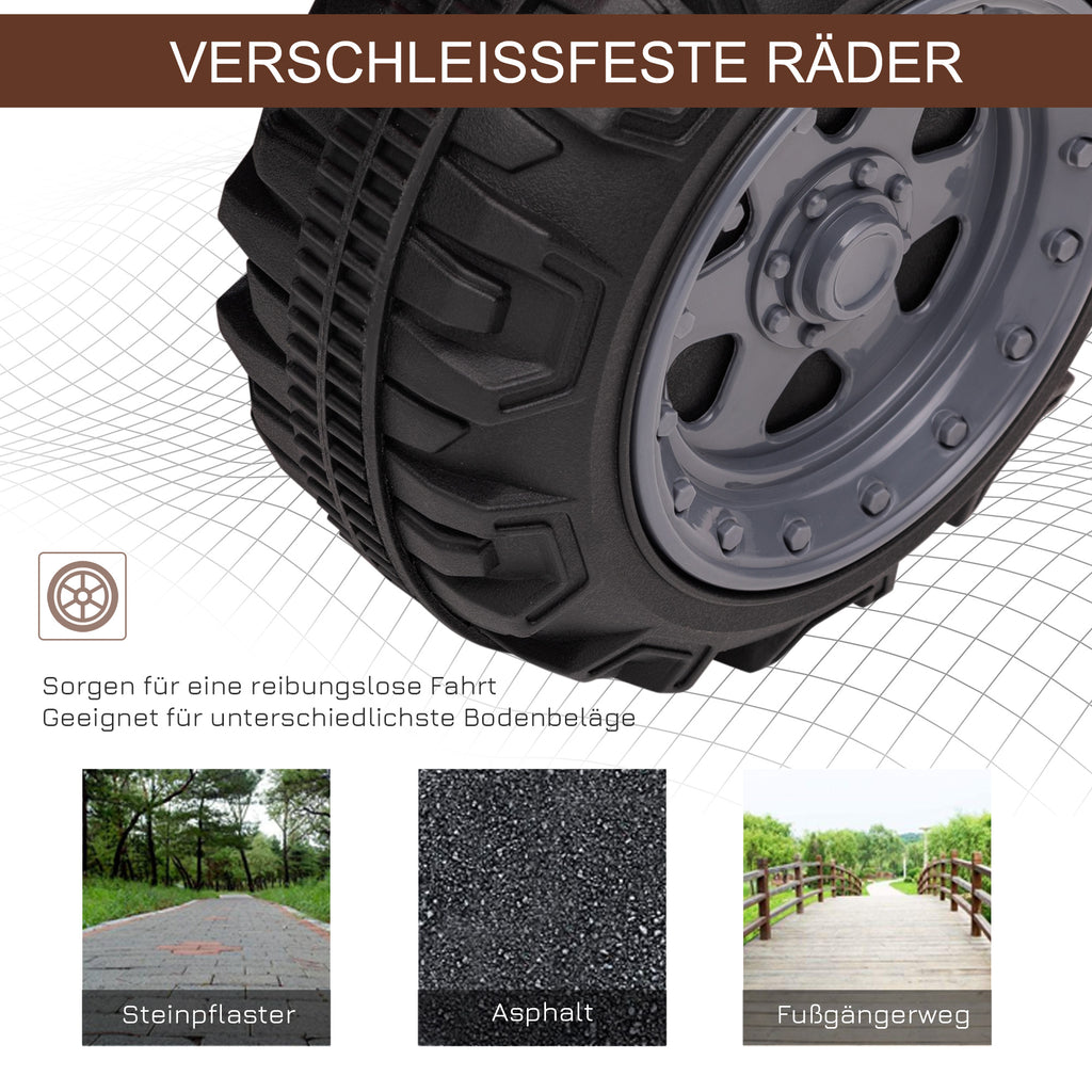 HOMCOM Kinder Quad Elektro 6V Kinderquad mit Vorwärtsfunktion, Musik, Elektro-Quad für Kinder 1,5-3 Jahre Schwarz