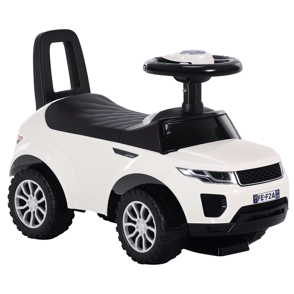 HOMCOM Kinderfahrzeug Rutschauto Lauflernhilfe mit Hupe Stauraum PP Weiß 62 x 28 x 41,5 cm