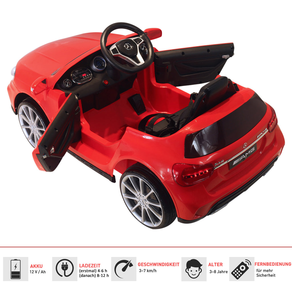 HOMCOM® Elektroauto für kinder 1 Motor Fernbedienung Musik Mercedes Kinderspielfahrzeug