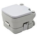 HOMCOM Outdoor-WC, tragbare Toilette, Abfalltank, Spültank, Kunststoff, Deckel, Grau