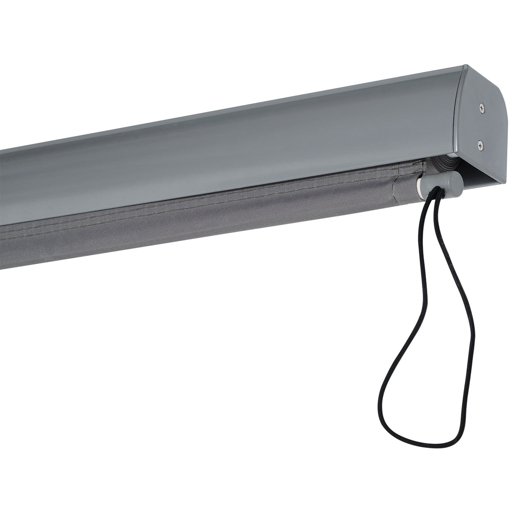 Outsunny Senkrechtmarkise Balkonmarkise Vertikalmarkise Windschutz Seitenrollo Sichtschutz mit Handkurbel Polyesterstoff+Aluminium Grau 200 x 140 cm