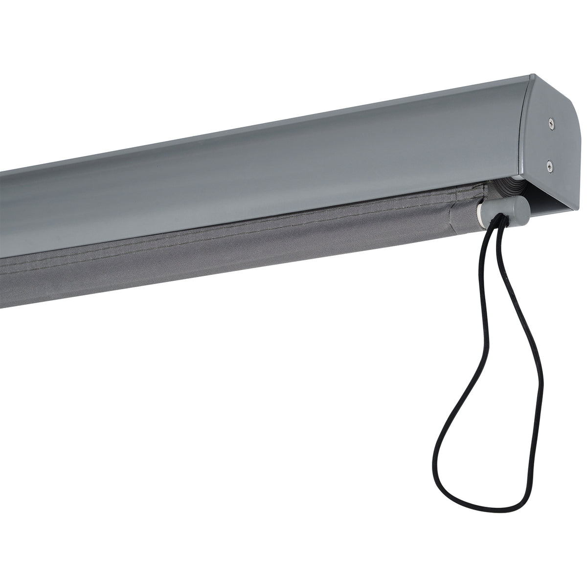 Outsunny Senkrechtmarkise Balkonmarkise Vertikalmarkise Windschutz Seitenrollo Sichtschutz mit Handkurbel Polyesterstoff+Aluminium Grau 200 x 140 cm