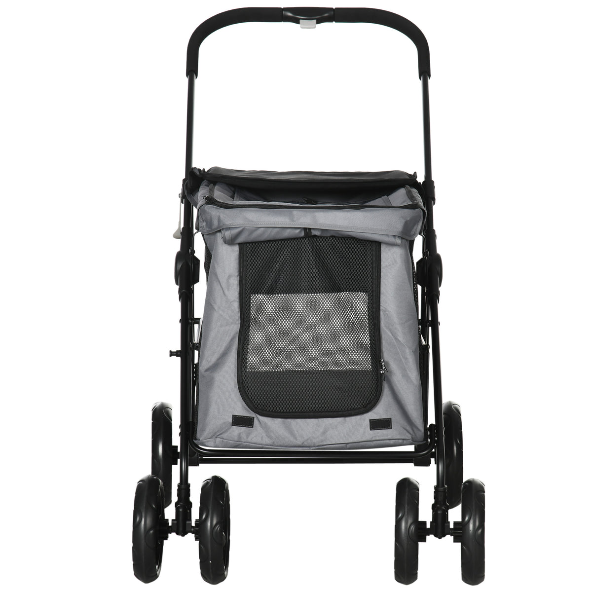 PawHut Hundebuggy Hundewagen bis 20 kg Klappbar 3 Seitentasche 102 cm x 62 cm x 105 cm Grau