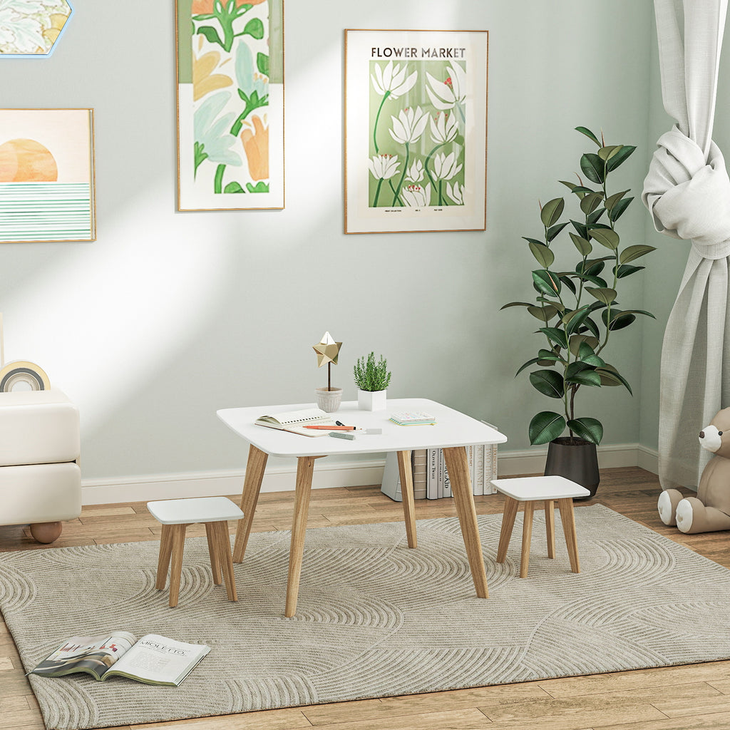 AIYAPLAY Kinder-Tisch und 2 Stühle Set, vielseitige Möbel für Schlafzimmer, Spielzimmer, 3-8 Jahre