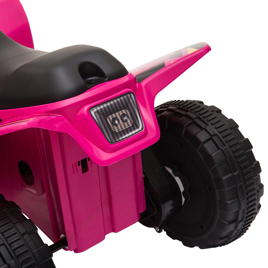 HOMCOM Elektrisches Quad für Kinder 18-36 Monate batteriebetrieben 6V Mit Vorwärts- und Rückwärtsgang 72 x 40 x 45,5 cm rosa