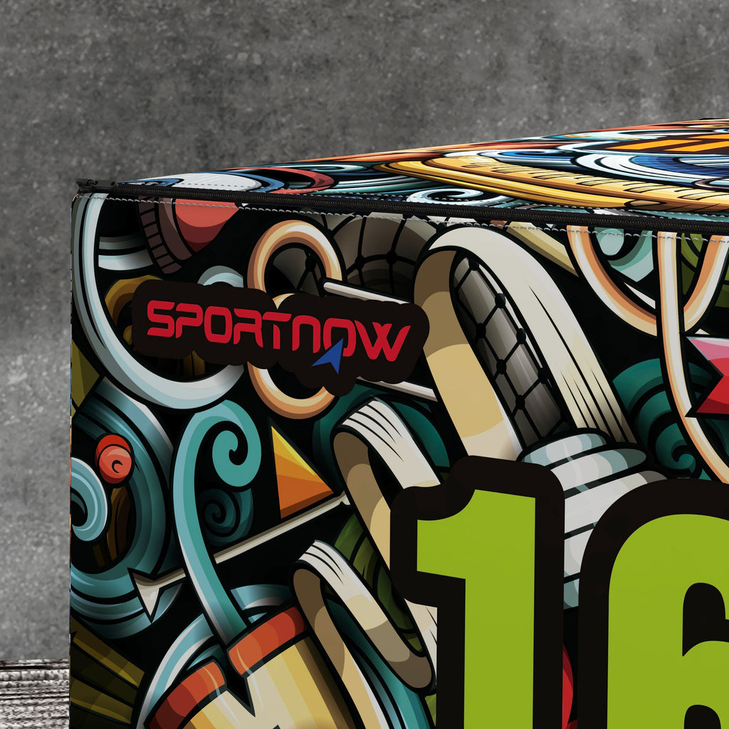 SPORTNOW Plyo Box 3 Höhen Jumping Box rutschfest für Zuhause und Fitnessstudio, 61x51x41 cm, Multicolor