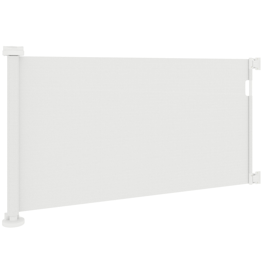 PawHut Treppenschutzgitter Ausziehbar 0-136cm 87 cm Hoch Türschutzgitter für Haustiere 142 x 10 x 87 cm Weiß