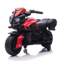 HOMCOM Kinder Elektromotorrad 6 V 3 km/h Licht- und Soundeffekte abnehmbare Räder Trittbretter Seitentaschen Metall PP Rot Schwarz