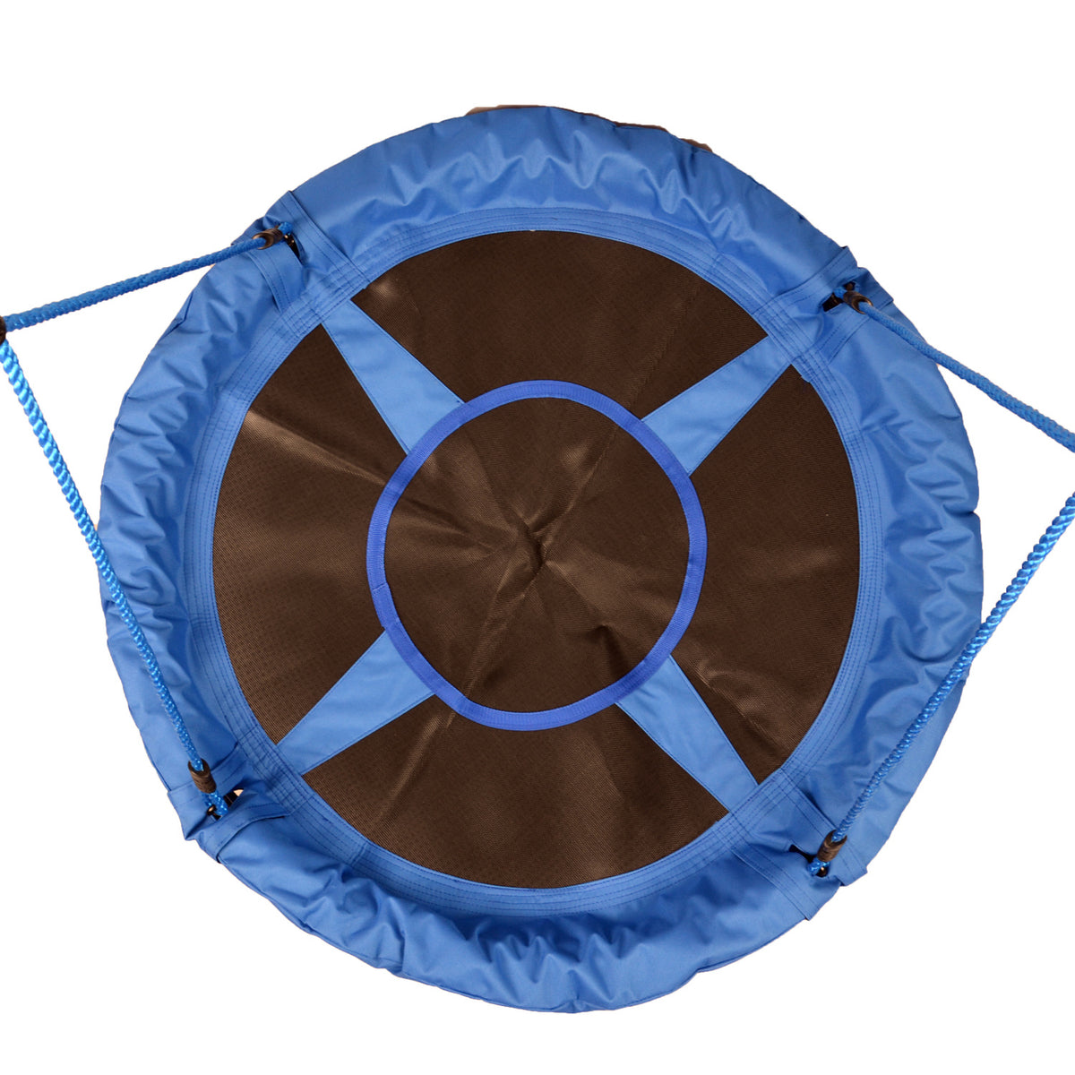 HOMCOM Ø100 cm Nestschaukel Kinderschaukel Vogelnestschaukel Outdoor Schaukel für Kinder Garten Oxford Blau