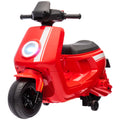 AIYAPLAY 6V Elektro-Motorrad für Kinder, mit Scheinwerfer und Musik, Vor- und Rückwärtsgang, Trainingsräder, 18-36 Monate, Rot