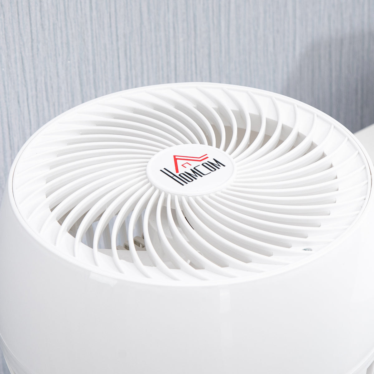 HOMCOM Tischventilator Umluftventilator 90° Kippfunktion 70° Oxidation 90° Schwenkbar Ventilator Lüfter 3 Geschwindigkeitsstufen ABS Kunststoff l Ø27 x 34H cm