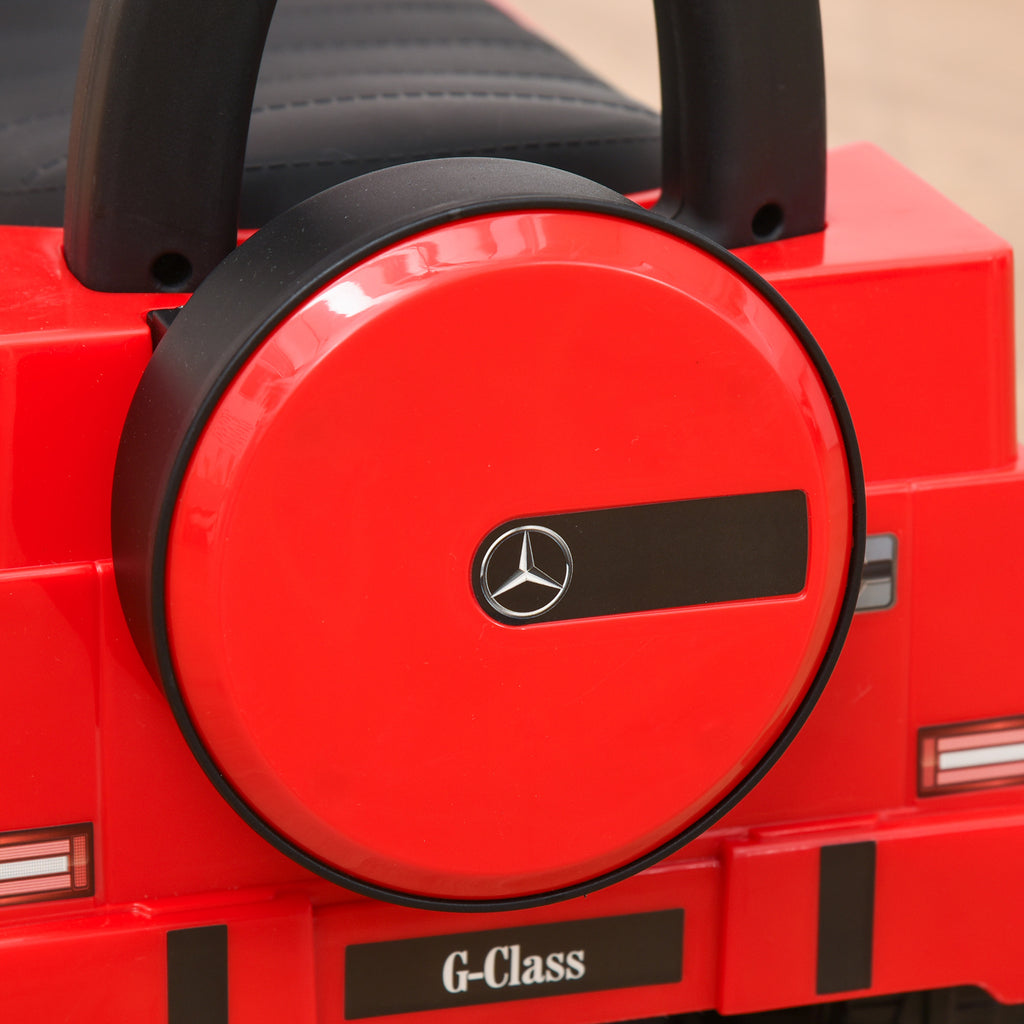 HOMCOM Kinder-Laufwagen Kinderfahrzeug zum Schieben lizenziertes Mercedes Benz 12-36 Monate Stauraum Hupe Lichter Rot