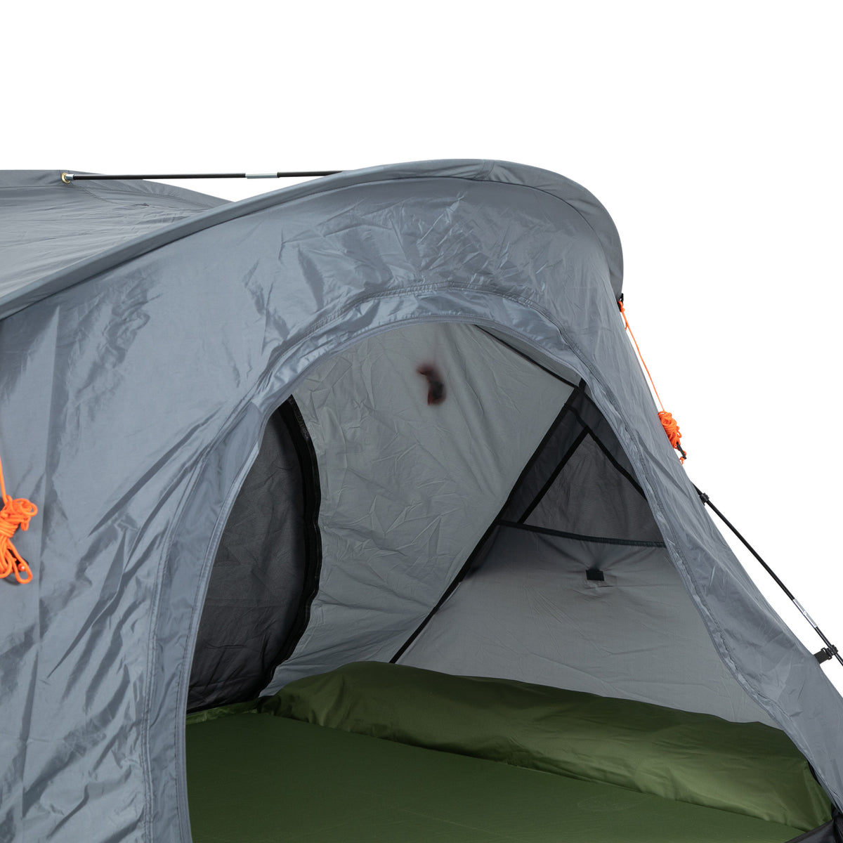 Outsunny Campingbett mit Zelt erhöhtes Feldbett für 2 Person Kuppelzelt mit Luftmatratze inkl. Tragetasche Grau 200 x 146 x 159 cm