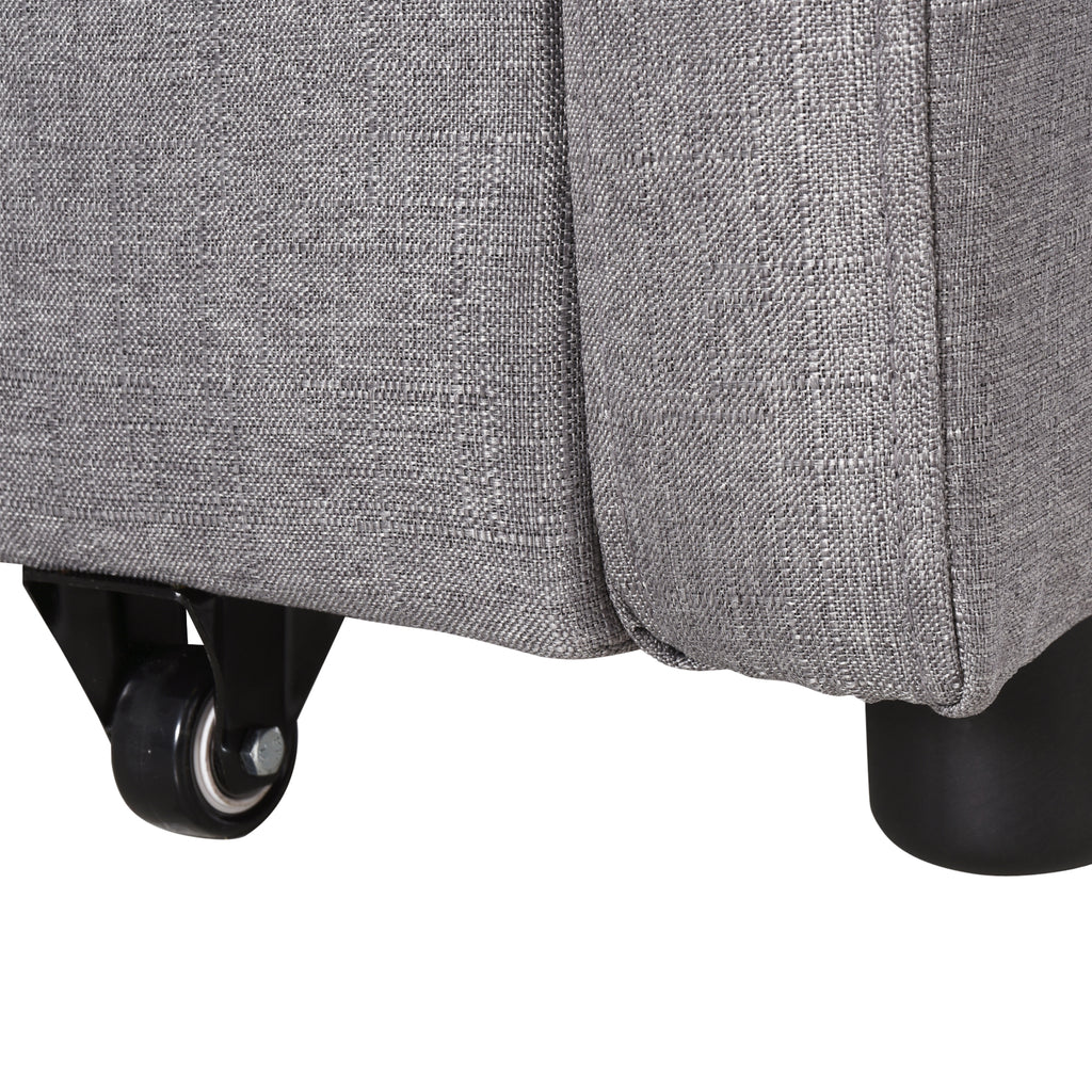HOMCOM Schlafsofa für 2 Personen, mit Stauraum, leichter Umbau, flexibles Design, Grau