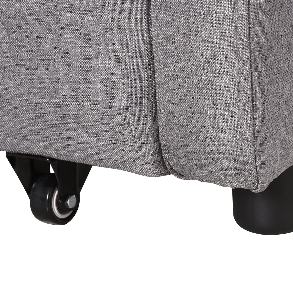 HOMCOM Schlafsofa für 2 Personen, mit Stauraum, leichter Umbau, flexibles Design, Grau