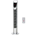 HOMCOM Leiser Säulenturmventilator 40W Timer 3 Geschwindigkeiten 3 Modi Fernbedienung Touch-Panel Oszillierender Turmventilator