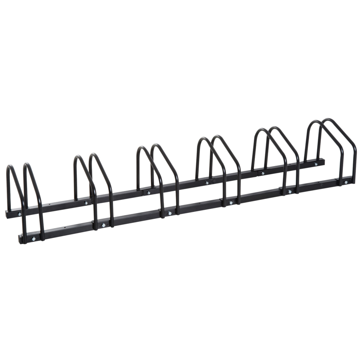 HOMCOM Fahrradständer für 6 Fahrräder, wetterfest, Wand- oder Bodenmontage, Stahl 179 x 33 x 27 cm
