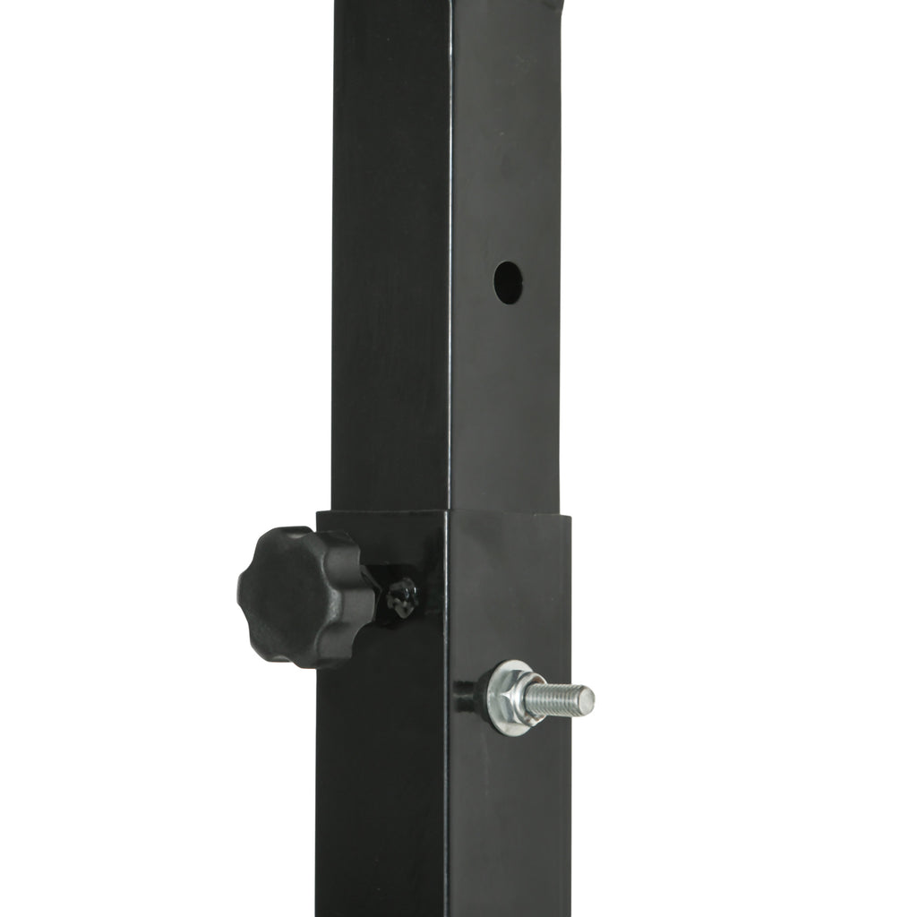 HOMCOM Basketballständer mit Rädern rollbar 210-260 cm höhenverstellbar Basketballkorb mit Ständer geeignet für den Außen- und Innenbereich Stahl Kunststoff Schwarz