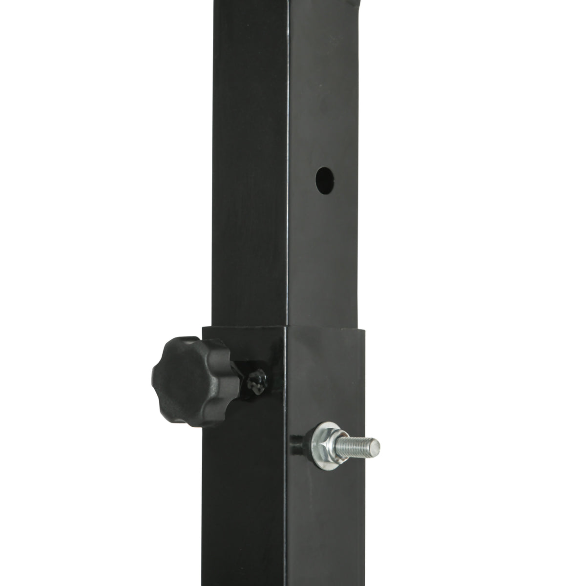HOMCOM Basketballständer mit Rädern rollbar 210-260 cm höhenverstellbar Basketballkorb mit Ständer geeignet für den Außen- und Innenbereich Stahl Kunststoff Schwarz