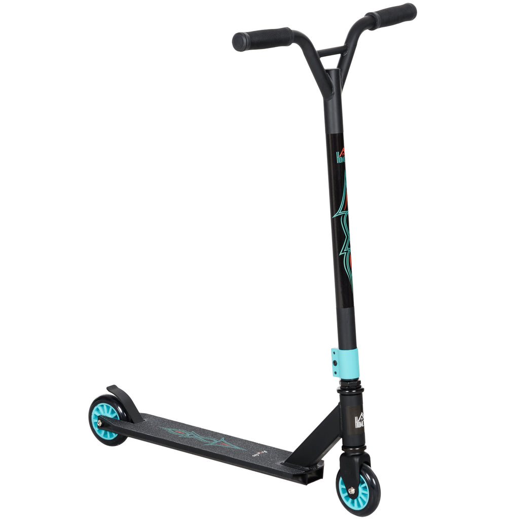 HOMCOM Pro Stunt-Scooter, Tretroller für Freestyle Tricks, Aluminium, Metall, Kunstleder, für Kinder und Erwachsene, Grün
