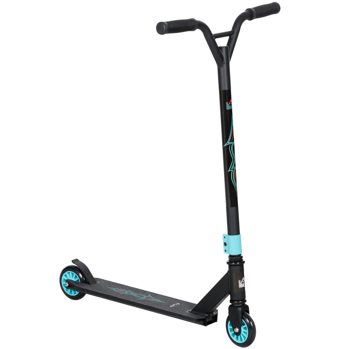 HOMCOM Pro Stunt-Scooter, Tretroller für Freestyle Tricks, Aluminium, Metall, Kunstleder, für Kinder und Erwachsene, Grün
