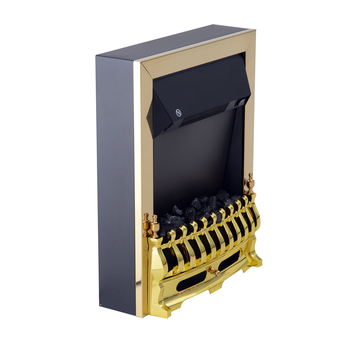 HOMCOM Elektrokamin Kamin Kaminofen Elektrischer Standkamin Flammeneffekt 1000/2000W 48,2 x 18,5 x 59,2 cm Gold