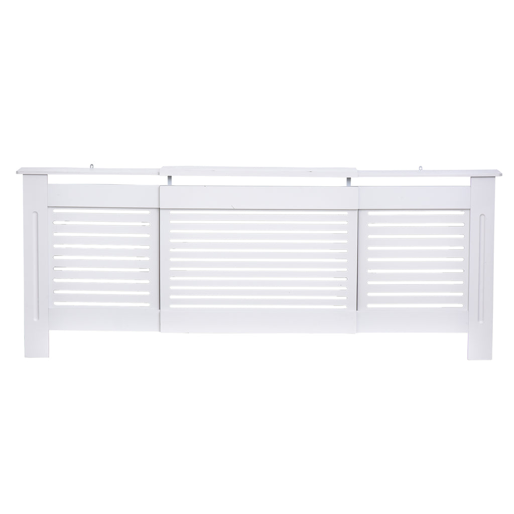 HOMCOM Heizkörperverkleidung Heizkörperabdeckung, Größenverstellbar, 208,5 cm x 20,5 cm x 82,5 cm, Weiß