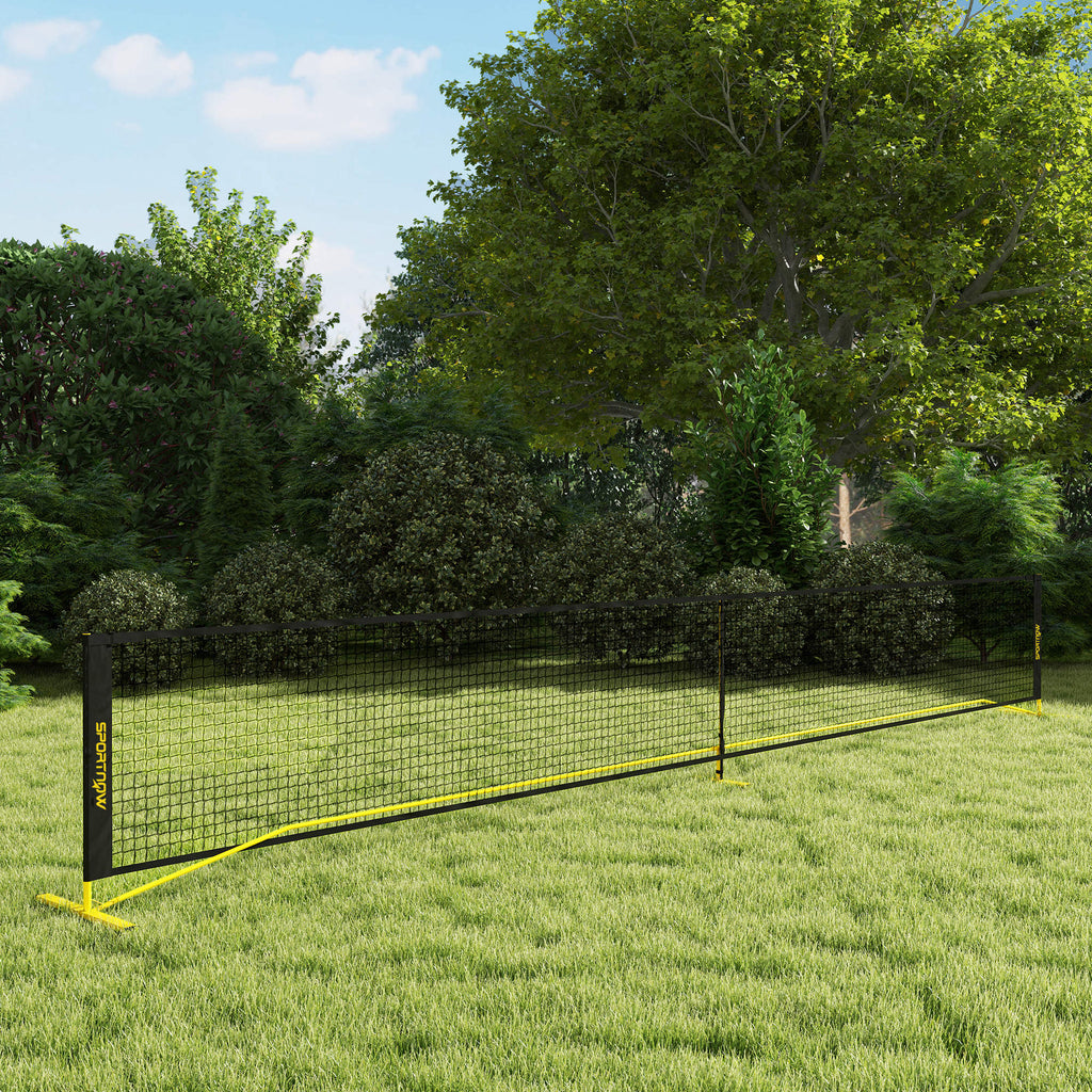 SPORTNOW Pickleball-Netz, tragbar, Metallgestell, Stoffnetz, mit Tragetasche, Gelb